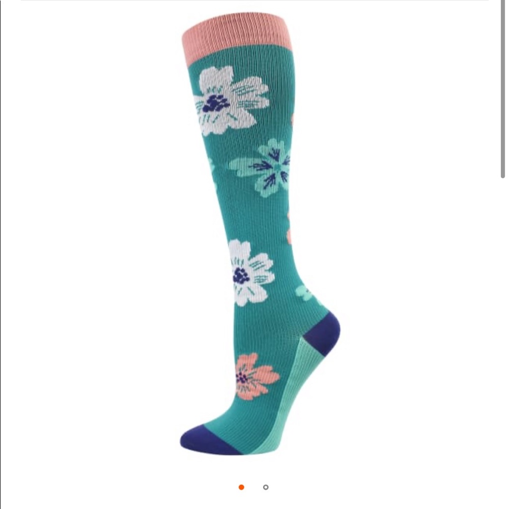 Desert Flower/Peacock 12-14mmHg Compression Socks